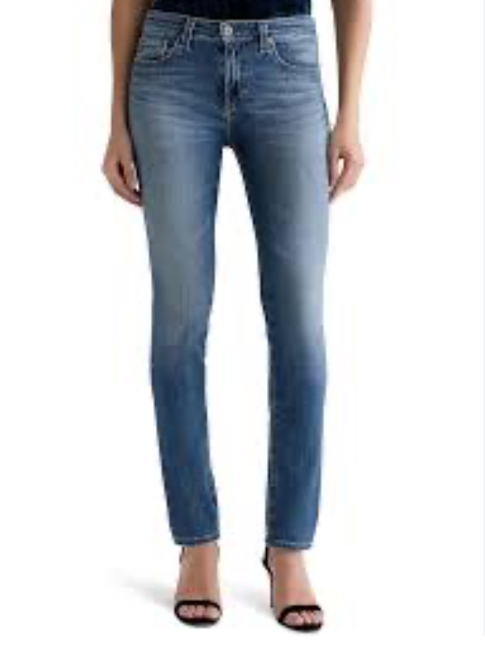 AG Adriano Goldschmied Prima Ankle Mid-Rise Cigarette Jeans Medium Wash Sz 26